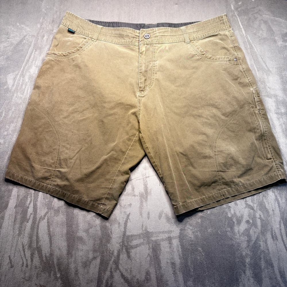 KUHL Rambler Shorts Mens 40 Khaki Vintage Patina Dye Stretch Hiking Utility 5125